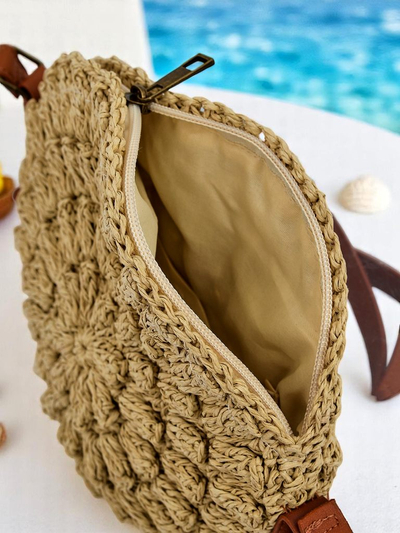 Royalfashion Petit sac à main en paille pour femme Solea Mini