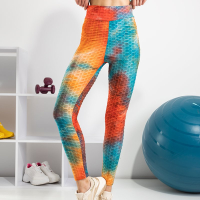 Legging de sport orange pour femme - Vêtements