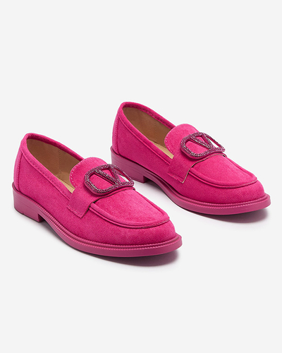 Fuchsia mocassins pour femmes avec décoration Fogras- Footwear