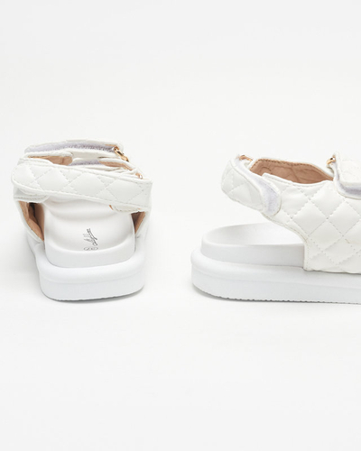OUTLET Sandales matelassées blanches pour femmes Acuq- Footwear
