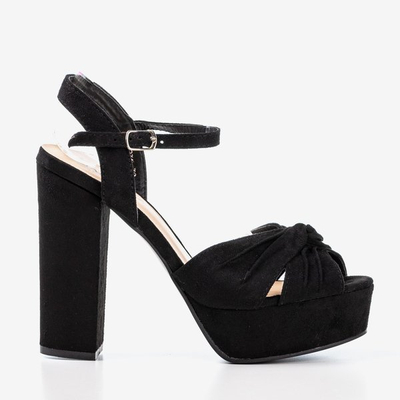 Sandales noires sur le montant supérieur Quesirra - Chaussures 1