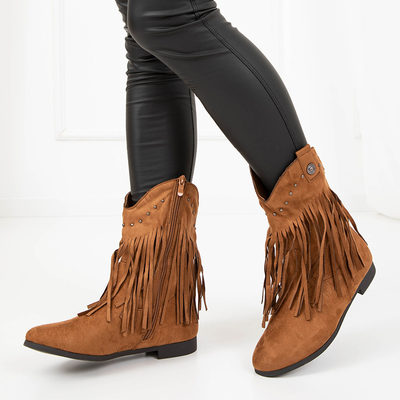 Bottines femme Cersida marron a'la cowboy boots - chaussures