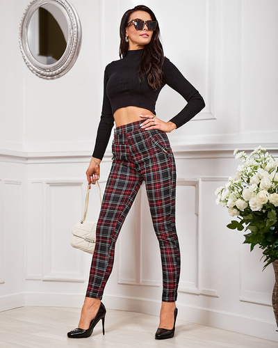 Royalfashion Teggings pour femme à carreaux réchauffés