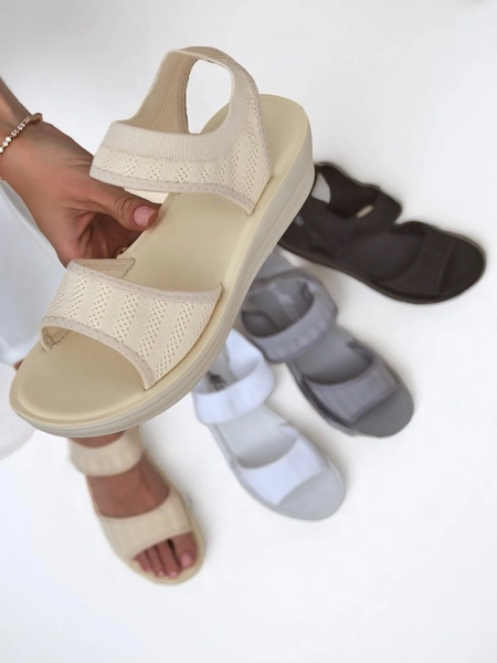 Royalfashion Sandales pour femmes à semelle épaisse Viva Flex