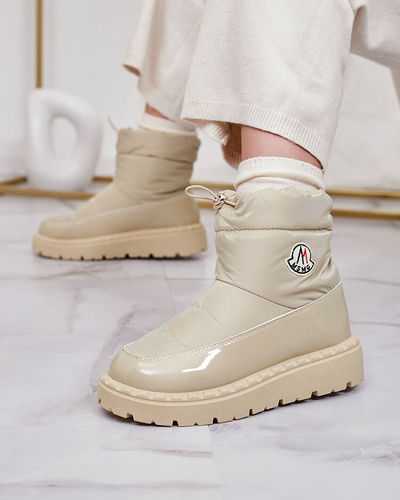 Royalfashion Bottes de neige à enfiler pour femme de couleur marron clair Ireda