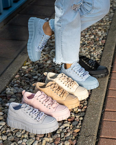 Baskets hautes beiges pour femmes Mishta - Footwear