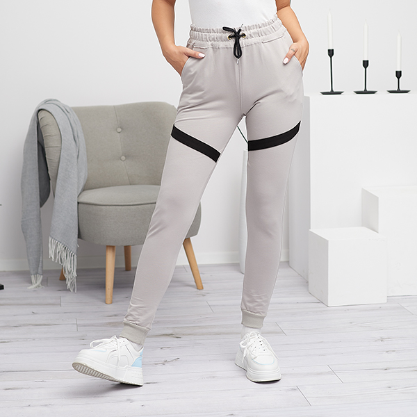Pantalon de survêtement gris clair femme - Vêtements
