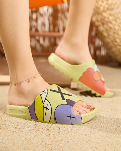 OUTLET Chaussons femme verts par Elmino - Chaussures