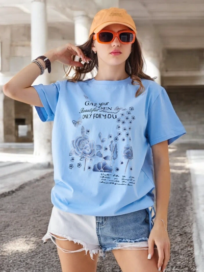 Blouse en coton pour femmes Royalfashion avec l'inscription