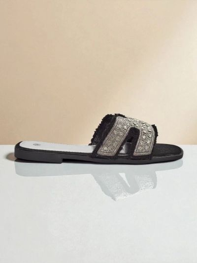 Royalfashion Sandales femme avec strass CrystalEase
