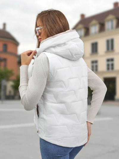 Veste matelassée sans manches à capuche Crimson Haze