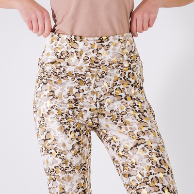 Pantalon femme imprimé panthère colorée - Vêtements