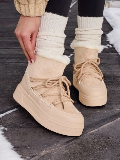 Bottes de neige à lacets pour femmes Royalfashion Moniuc