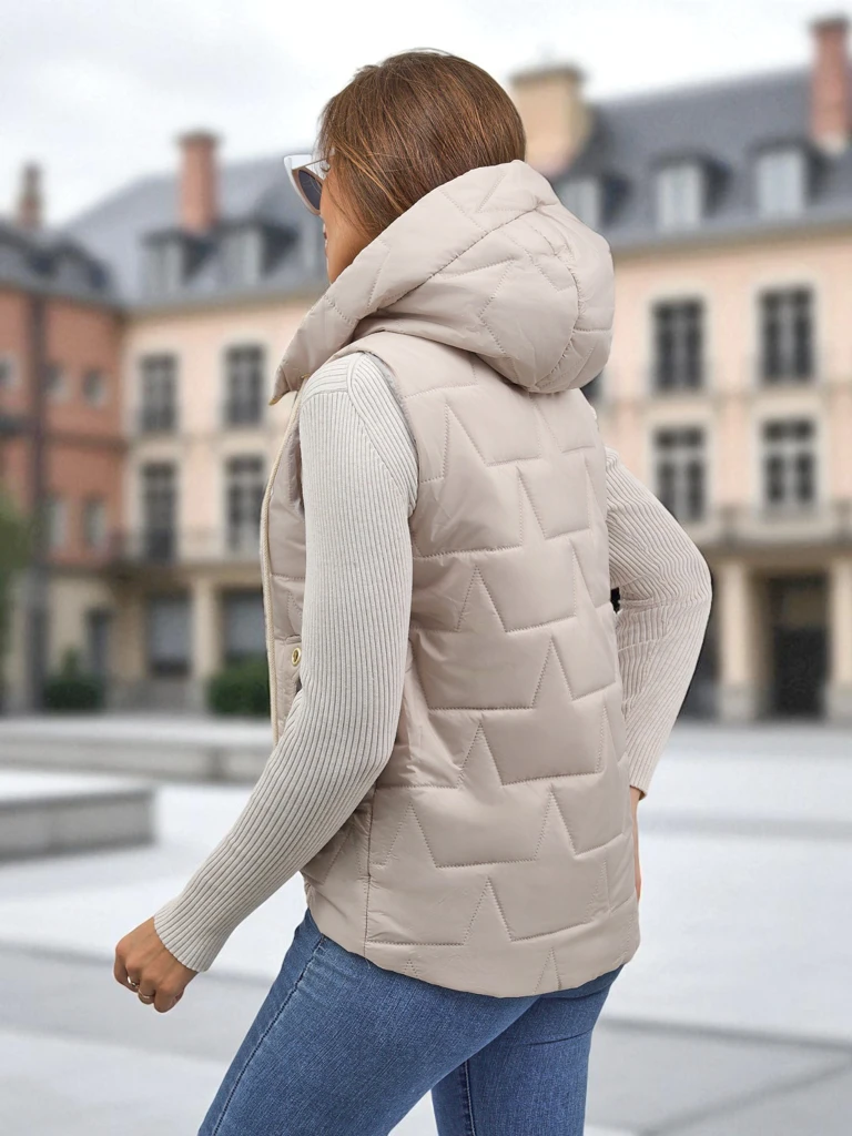 Veste matelassée sans manches à capuche Crimson Haze