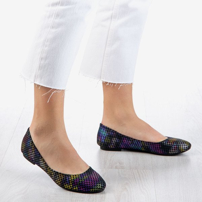 Ballerines noires pour femmes avec finition Farben colorée - Chaussures 1