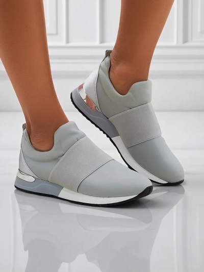 Sneakers pour femmes Selene Grigio semelle plate gris tourterelle style tendance
