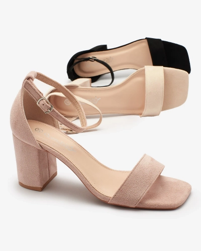OUTLET Royalfashion Sandales basses à talon aiguille pour femme en rose clair Helrem