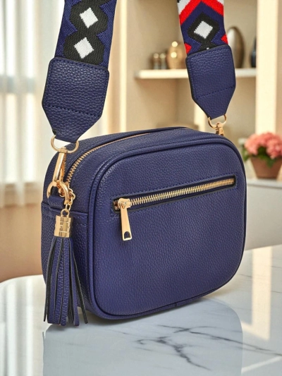 Royalfashion Petit sac à main pour femme en cuir écologique avec bandoulière colorée Kovi Lace