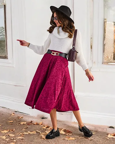 Jupe midi pour femme Royalfashion