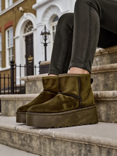 Royalfashion Chaussures courtes ressemblant à des bottes de neige pour femmes Eforte