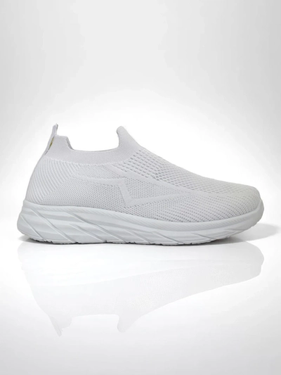 Royalfashion Chaussures de sport à enfiler pour femmes Whites