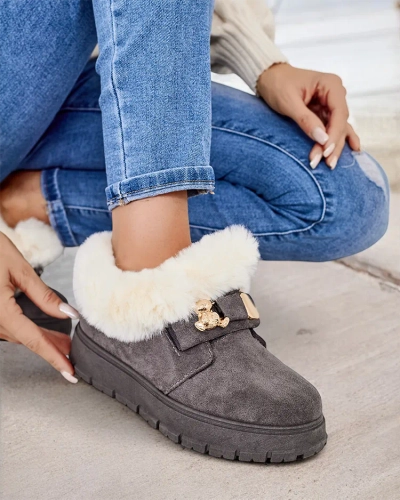 Royalfashion Bottes courtes pour femmes a'la bottes de neige Dobis