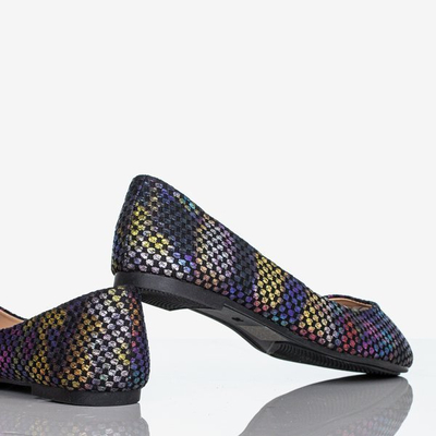 Ballerines noires pour femmes avec finition Farben colorée - Chaussures 1