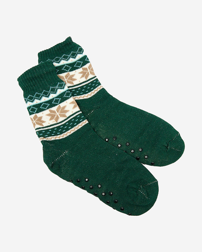 Royalfashion Chaussettes isolées Noël vertes pour homme