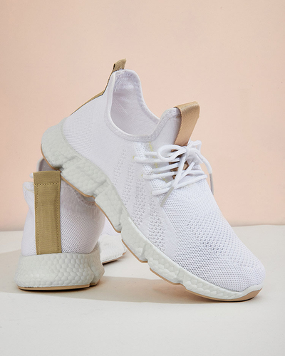 Chaussures de sport blanches et beiges pour femmes Baym - Footwear