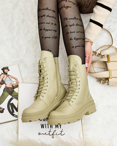 Royalfashion Bottes bagger pour femmes en cuir écologique Vederme