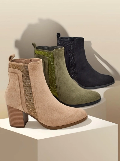Bottines de cheville pour femmes à talon Royalfashion Venotto