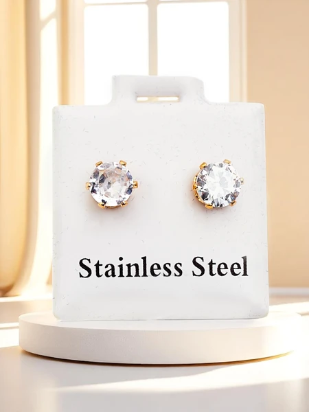 Royalfashion Boucles d’oreilles créoles pour femmes avec zirconia