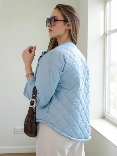 Veste de transition printanière pour femmes Royalfashion avec une doublure à fleurs et à pois