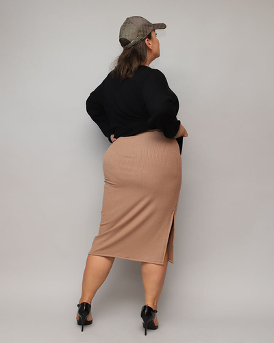 Royalfashion Ensemble décontracté pour femme en noir et marron