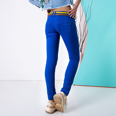 Pantalon skinny femme cobalt - Vêtements