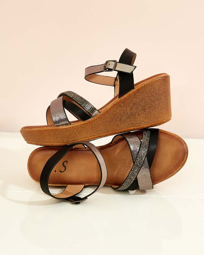 Royalfashion Sandales pour femmes avec zircons Bozi