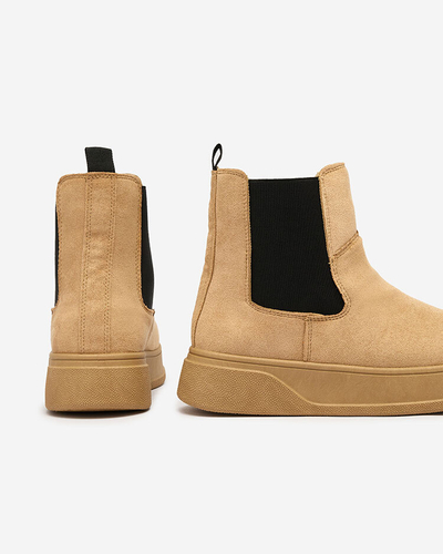 Royalfashion Bottes a'la snow boots pour femme en couleur camel Uteris