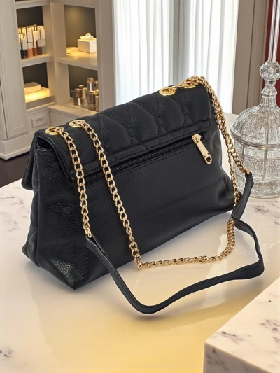Petit sac à main matelassé en cuir écologique souple Frost Ember