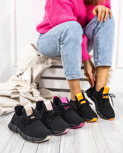Chaussures de sport femme Bommgi noires et roses - Footwear