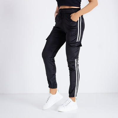 Survêtement femme noir à rayures - Vêtements