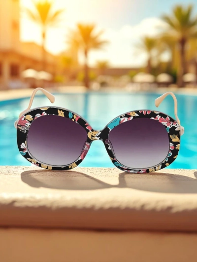 Lunettes de soleil Royalfashion avec branches décoratives Glam Shine