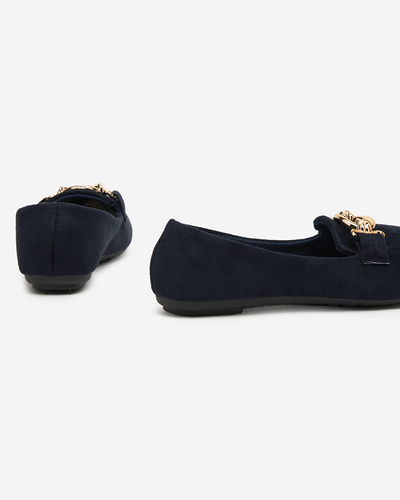 Mocassins en éco-daim bleu marine Brussi - Footwear