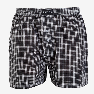 Culotte à carreaux noire pour homme - Sous-vêtements