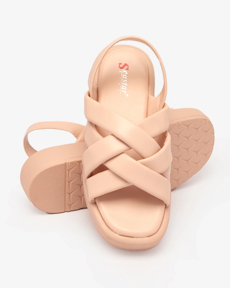 Royalfashion Powder Sandales à plateforme en éco-cuir pour femme Ivenika