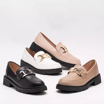 OUTLET Chaussures femme blanches avec chaîne Semla - Footwear