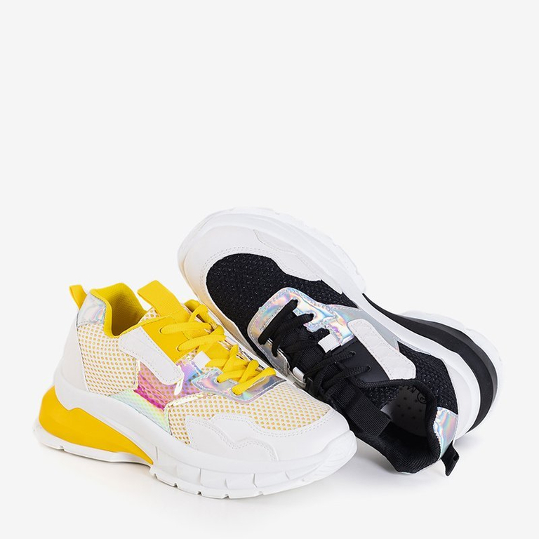 OUTLET Baskets de sport noires pour femmes avec inserts holographiques Agapila - Footwear