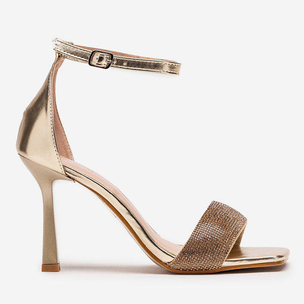OUTLET Sandales dorées pour femme à talon haut Enedi - Footwear