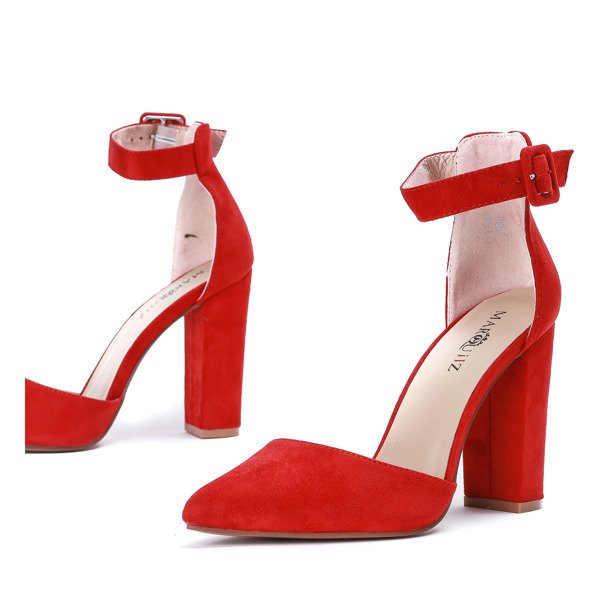 OUTLET Escarpins rouges sur le poteau Clémentine - Chaussures