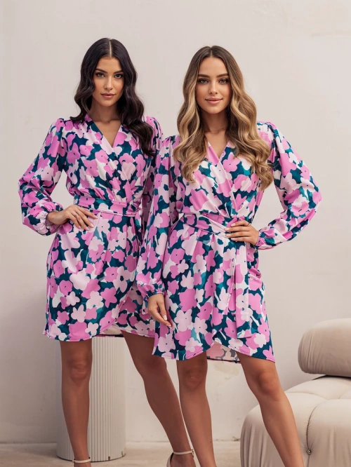 Robe midi Royalfashion pour femme à motif floral