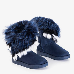 Bottes de neige pour femmes bleu marine avec fourrure Solas - Footwear